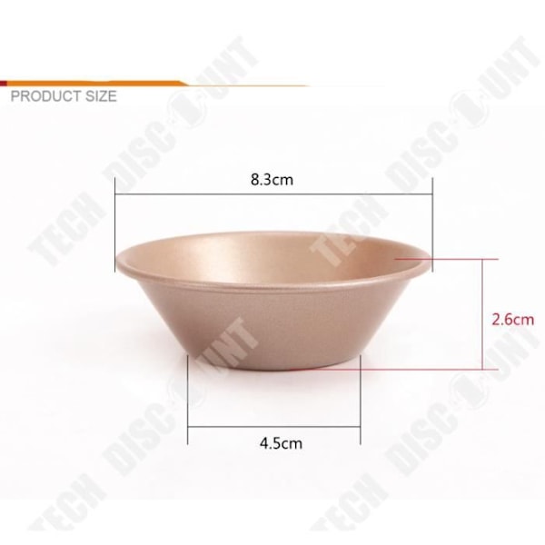 TD® 4 robuste mini ægge-tærteforme i kulstofstål med non-stick belægning, 3 tommer sæt af 4 bageværktøjer