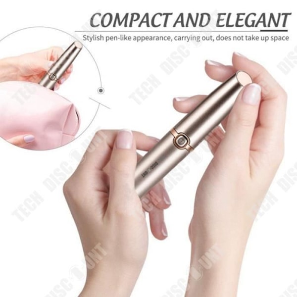 Elektrisk øjenbryns trimmer - TD® - USB - Rose Guld - Multifunktionel