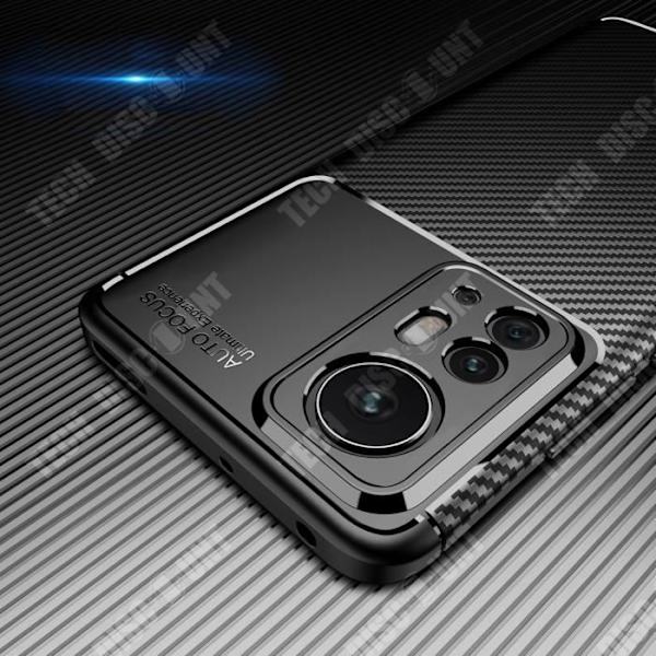 TD® Altopholder til mobiltelefon med stødabsorbering, alt inklusive i kulfiber til Xiaomi 12, 3-dimensionelle teksturerede frostede taster.