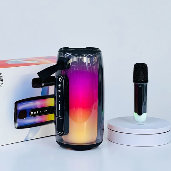 Bluetooth-højttaler - TD® - Pulse 7 - 10W - Karaoke-mikrofon - RGB-belysning