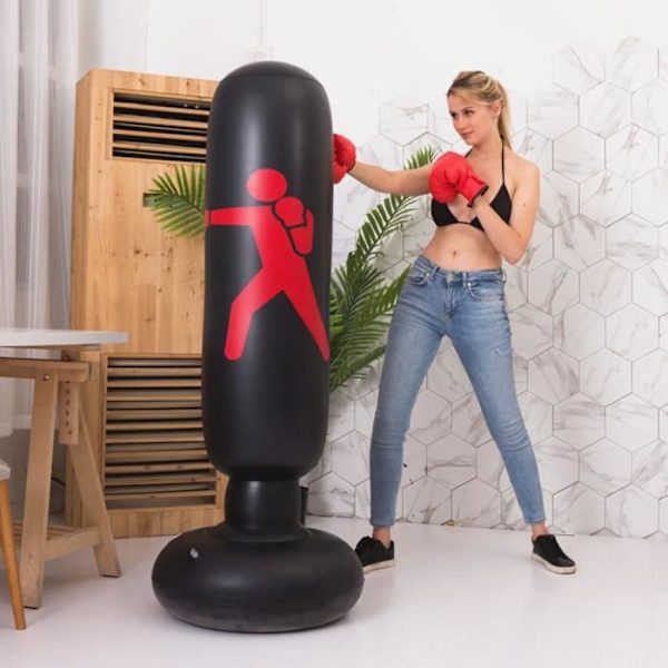 Slående Colonne de Boxe 1.6M Oppustelig Slagpose - sort
