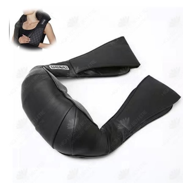 HTBE® Olkapää- ja kaulahammaslaite, 3D-kääntyvä Shiatsu-massagerulla, kannettava aikuisille Shiatsu-massageri