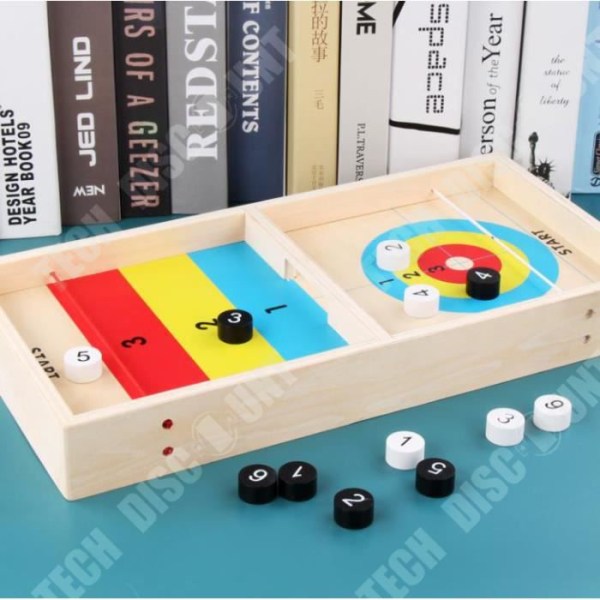 TD® Fram och bak Ice Fox Shuffleboard-spel i trä Två-i-ett brädspel Vuxen fritidsunderhållningsleksak