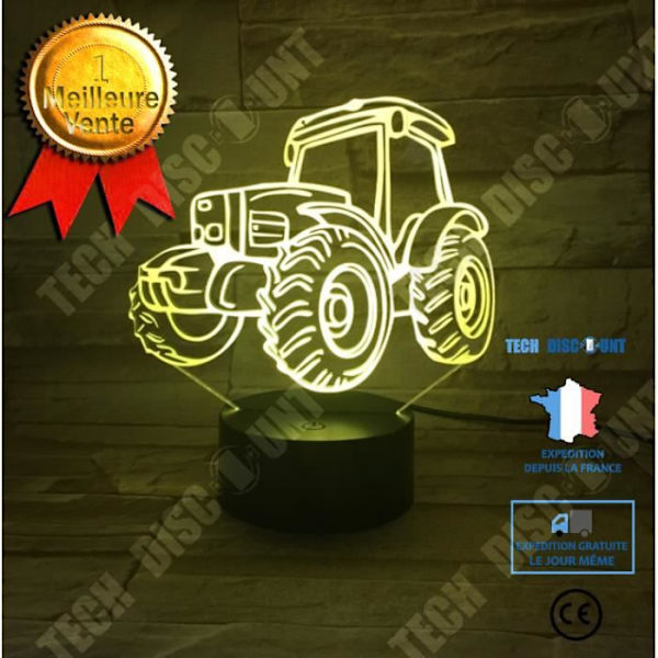 TD® 3D Lamppu Illuusio Optinen Led Yövalo 3D Led Yövalo 7 Väriä Muuttava Cool Ranta Dune Buggy Auto Työpöytä