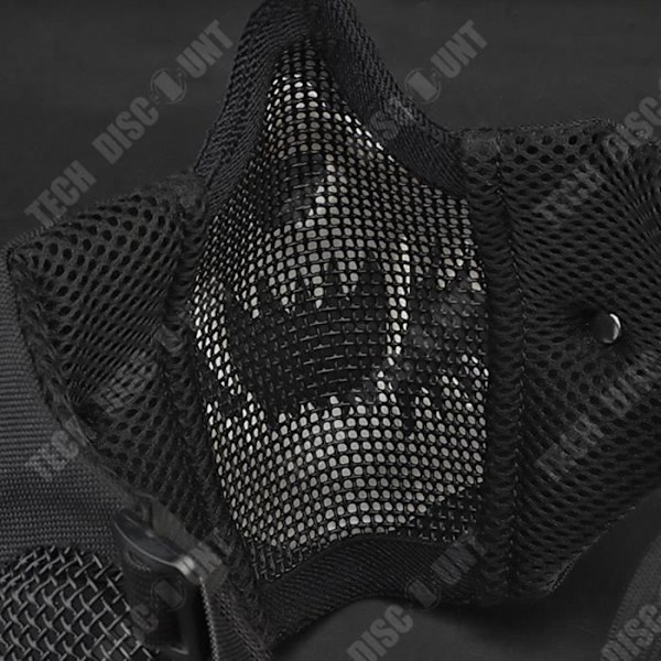 TD® Fang Mask, Hörselskydd, Utomhusriddräkt, Skelett, Funny Halloween Utrustning Set