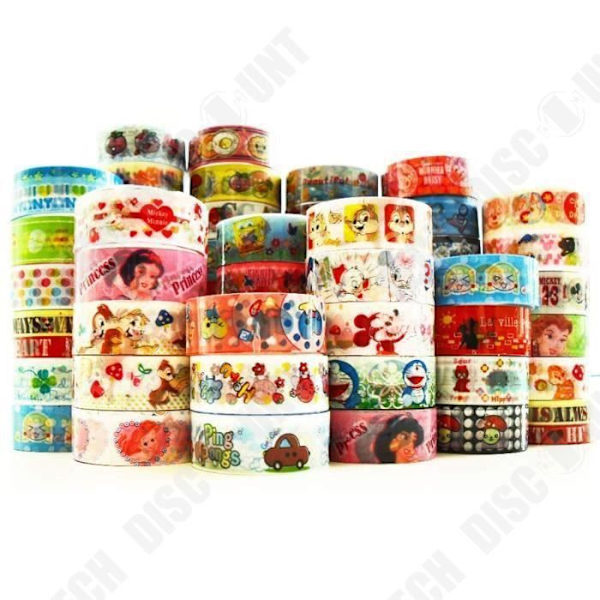 TD® Lau&Home 5M paket med 10 mönstrade tejprullar idealiska för scrapbooking-hantverk