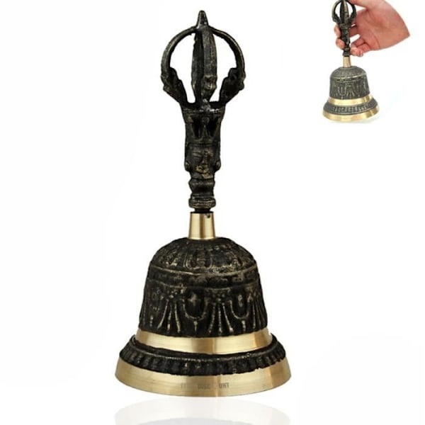 Tibetansk klocka - TD® - 16 CM - Ren koppar - Hantverk - Inredning/utomhusdekoration