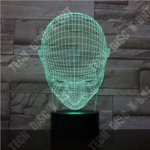 TD® Dekorativ USB Abstrakt 7 färger Fjärrkontroll Optisk illusion Nattljus 3D Visualisering Bordsbordslampor 3D Glow LED