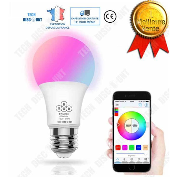 TD® Smart WiFi Glödlampa Färg Ändra röststyrning Fjärrkontroll