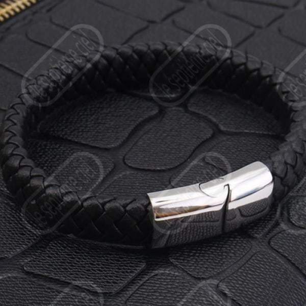 LSC® europeiska och amerikanska vintage flätade armband för män Koreanska läderarmband, reparmband, smycken