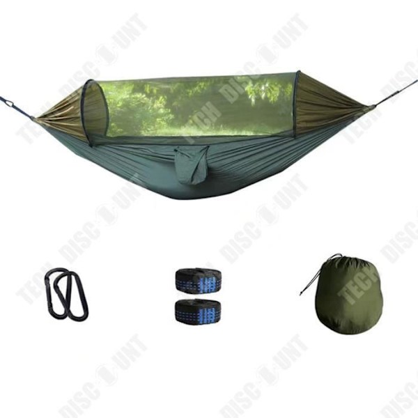 TD® Quick Release Automatisk Fallskärm Canopy Hängmatta Typ Utomhuscamping Myggnät Hängmatta med stolpmyggnät
