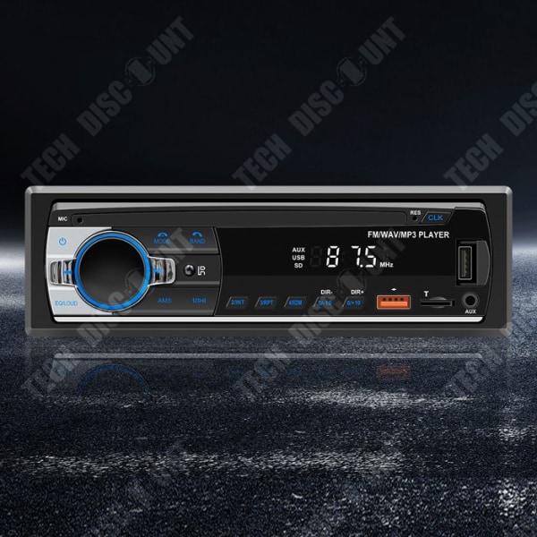 TD® Bilradio Bluetooth Universal MP3-spelare för bilförlustfri ljudkvalitet Central modifiering Bilradio Svart