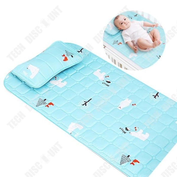 TD® Baby cool matta issilke latex svettabsorberande spjälsäng som andas konstant temperatur bekväm matta kan tvättas