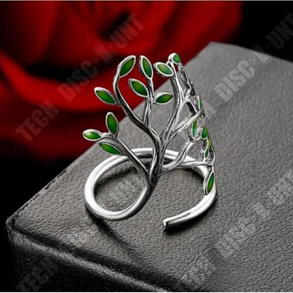 TD® Skräddarsydda handgjorda smycken Skog Retro uråldriga handgjorda glasyr droppdesign bladgren ring