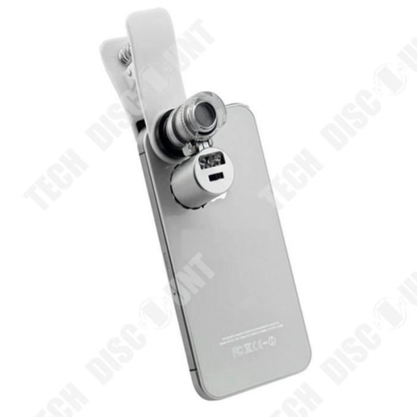 TD® Lens smartphone kamera zoom 60x universalklämma förbättrar foton LED-ljusbelysning lins strömförsörjning