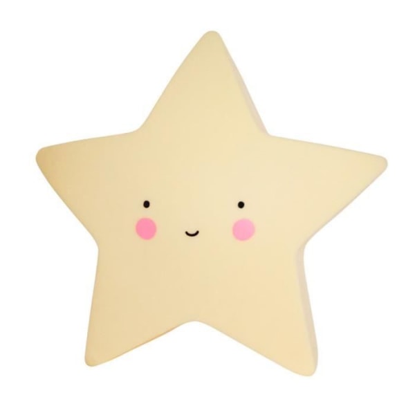 Yellow Star LED Night Light - ETT LITE LOVELY FEL - H14,5cm - Barn - BPA-fri