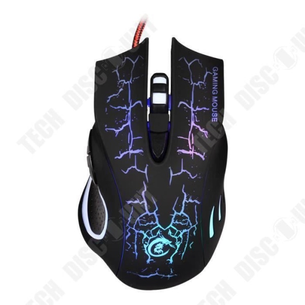 TD® Pack Tastatur og Mus Gaming LED-belysning ergonomi multimedietaster reaktive taster anti-skrid optimering af spilkomfort