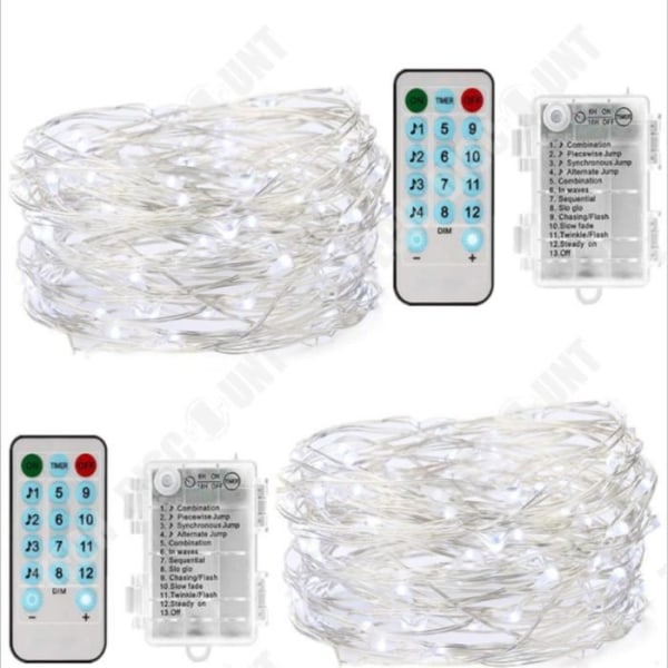 TD® MEIHE 10M LED strängljus fjärrkontrolllampa (blå)