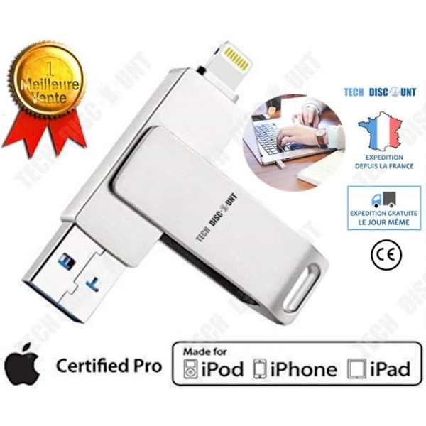 Mobiltelefon U-disk TD® 64GB Multikompatibel Let og kompakt