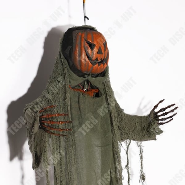 TD® Halloween Decoration Pumpa Hanging Ghost Secret Room Bar Lekplats Röstaktiverad elektrisk rekvisita