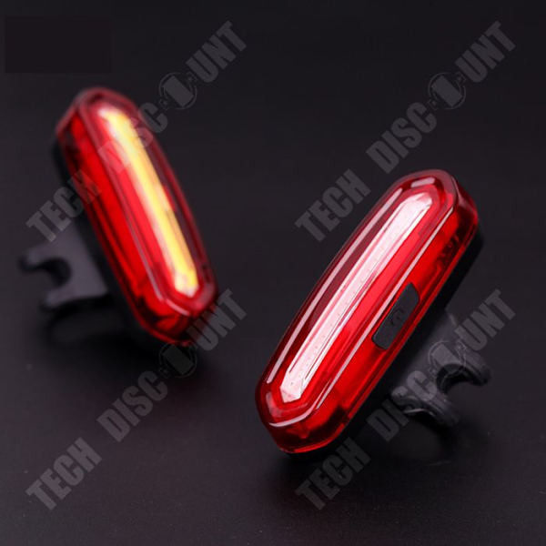 TD® Bageste cykellys genopladeligt USB advarselslys til cykel genopladeligt LED natlys til cykel