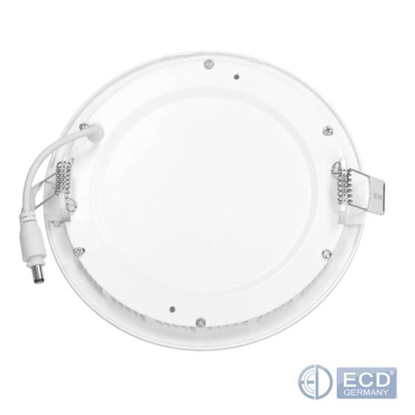 ECD Saksa 2 x Ultrathin LED-paneeli 9W - Pyöreä Ø14.2 cm - SMD 2835 - 220-240 V - 575 Lumens - Kattovalaisin