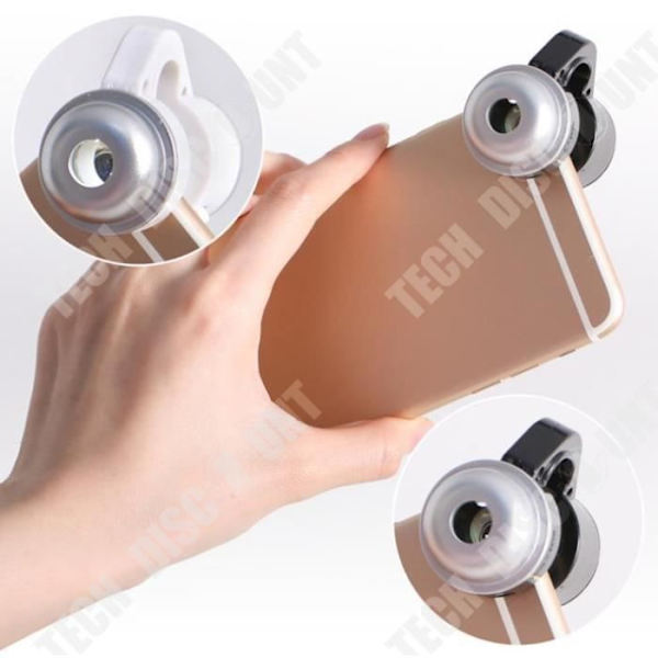 TD® 30 gånger med LED-ljus mikro-extern förstoringsglas universal extern mobiltelefon clip-on bärbar mikroskop leksak