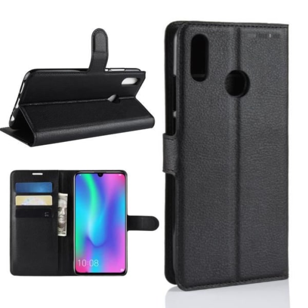 TD® Housse Ny PU Læder Pung med Stødsikker Cover Etui Huawei P Smart 2019 (6.21") - Sort
