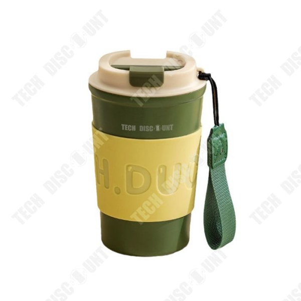 TD® 400 ml tecknad kaffekopp Bärbar isoleringskopp med bärrep Bil 304 vattenkopp i rostfritt stål