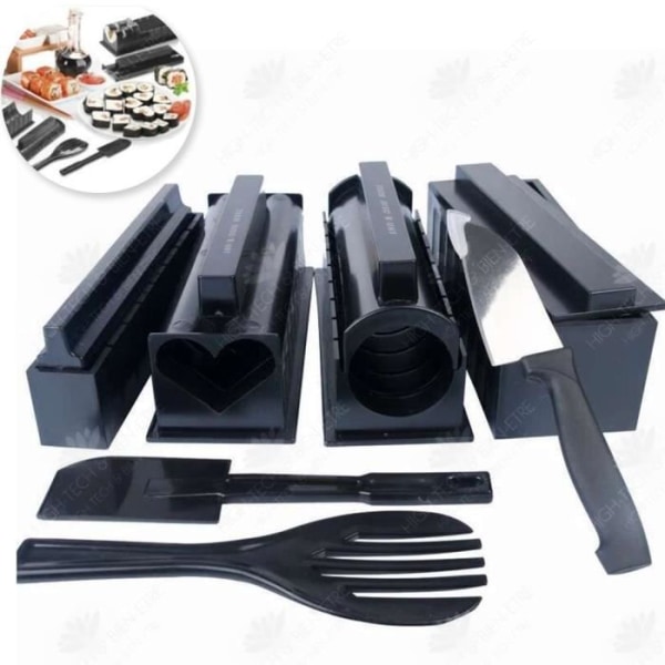 HTBE® 10st risbollsset form sushimaskin sushimaskin tång risverktyg hushåll DIY sushiverktyg svart mögel