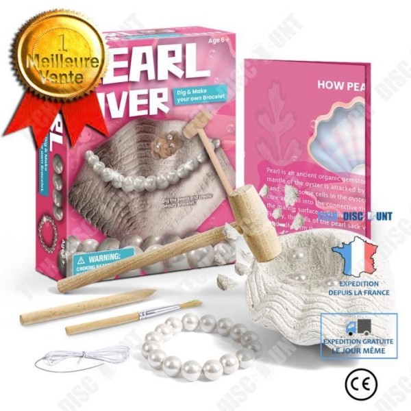 TD® Flickleksaker Barn Present Pearl Shell Armband Pussel DIY Marine Archaeological Excavation Toy Set