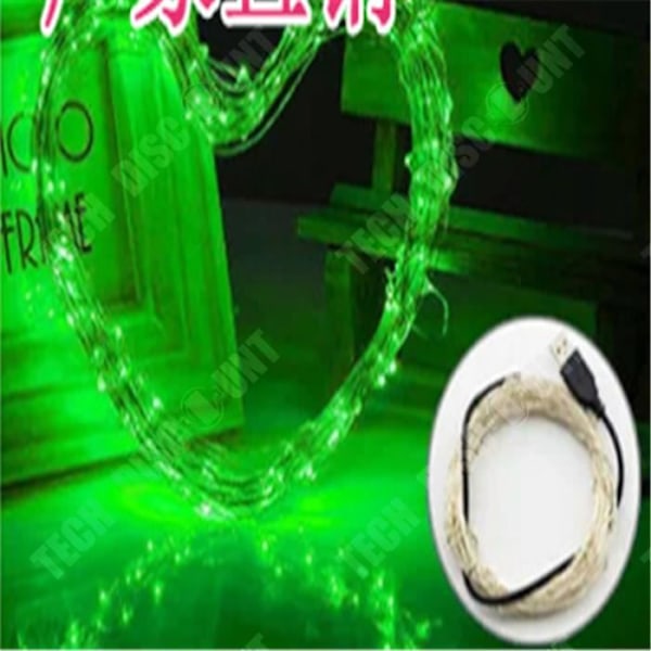 TD® Silver Wire String Lights LED Fairy Lights Christmas Fairy Lights - Modell: Grön 1M 10LEDS - MILEDCA1
