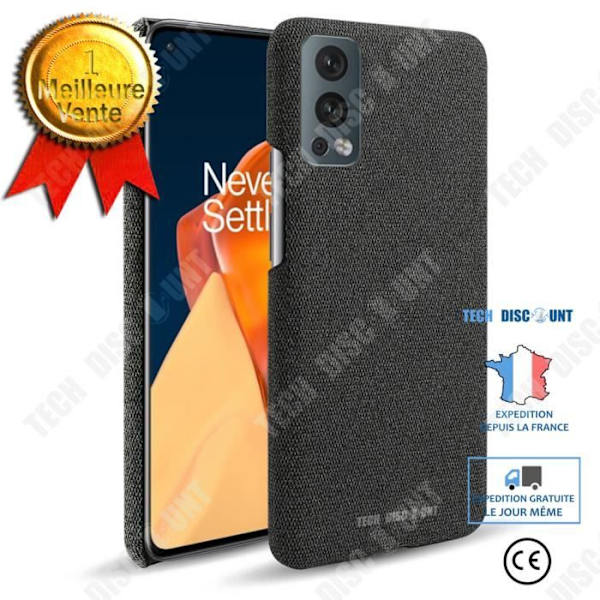 TD® För OnePlus nord 2 mobiltelefonfodral tygtextur skyddande skydd splittrasäkert skyddsfodral