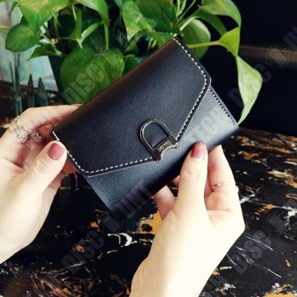 TD® PU Læderpung Sort Kvinder Daglig Brugs Håndtaske af Kvalitet / Clutch / Trykknap