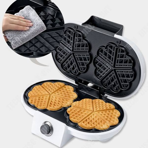 TD® Gaufrier Home Love Leivän Paistaja Monitoiminen Kaksoislevy Waffle Maker Kuumennettu Sähkölätty Pani Pani Aamiaisvalmistaja