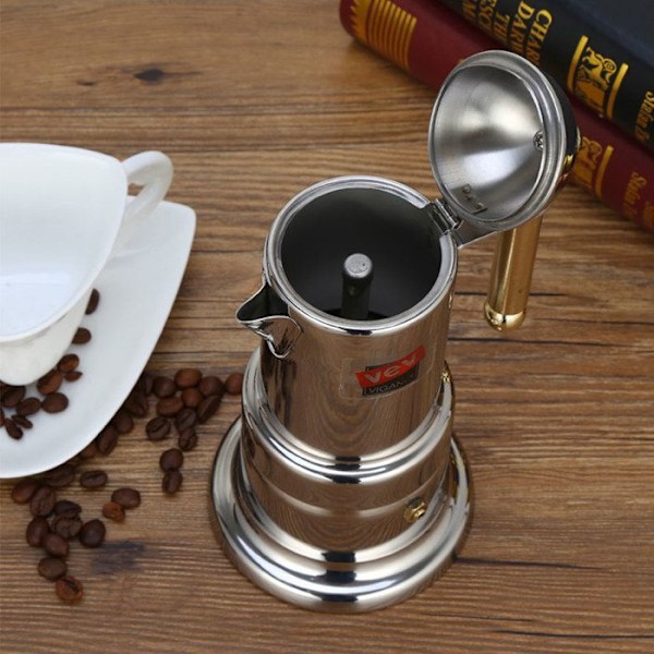 Rustfrit stål kaffekande TD® 200ml Triple tryk af fin filtrering Let at rengøre U-formet næb Robust skridsikker