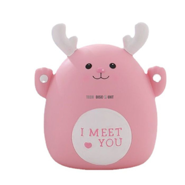 Säästöpossu - TD® - Söpö Poro - 16x17 cm - Kestävä Vinyyli - Unisex