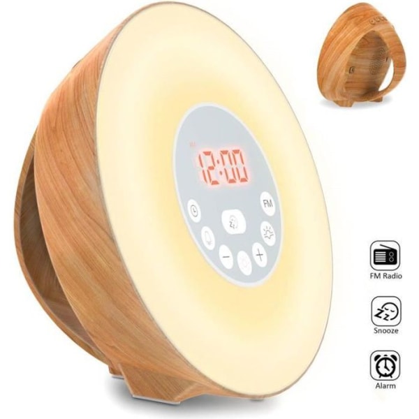TD® Alarm Clock 2400mAh Sju-färgs omgivande ljus Två ljusstyrkanivåer