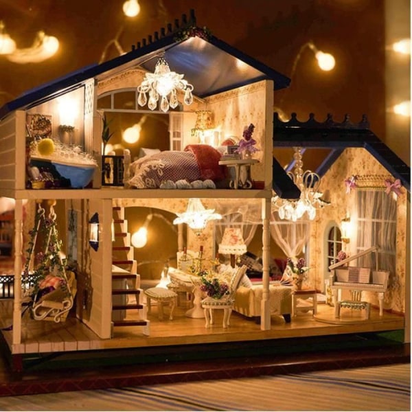 Dockhus - DIY - A-032-A - LED - Flerfärgad - Provence mångfärgad