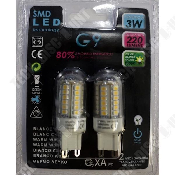 TD® Set med 2 LED-lampor dekoration interiörbelysning vit färg livslängd 25000 timmar omedelbar tändning ekonomisk