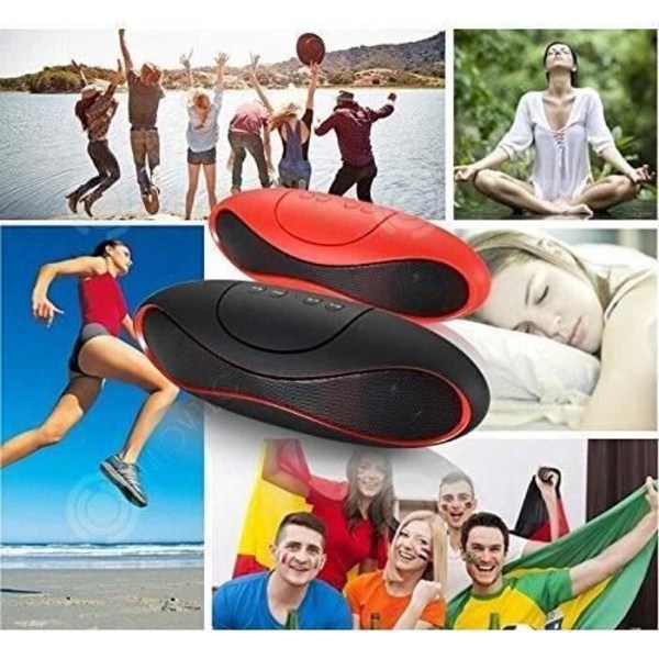 INN Bluetooth-högtalare Bluetooth-högtalare FM-radio Utomhus Bärbar Bluetooth-högtalare Svart