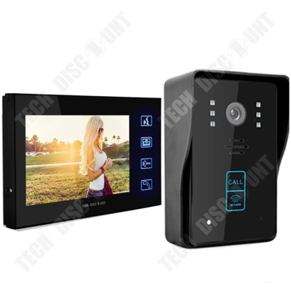 TD® Door Bell Touch ID-kort High Definition Visual Intercom dörrklocka En-till-en Stöldskyddssäkerhetsdörrklocka