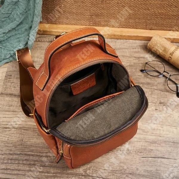 TD® Casual Retro Rygsæk i Læder til Damer, Håndvasket Kalveskind, Koreansk Mode Taske