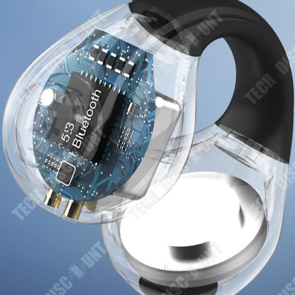 Bluetooth 5.3 - Klipsattavat kuulokkeet Älykäs digitaalinäyttö HD-melunvaimennus ja vedenkestävyys Luukkuviestintäkuulokkeet