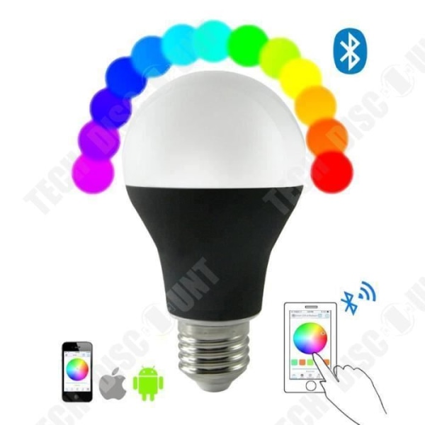 TD® Ampoule LED RGBW Bluetooth Smartphone Kontrol iOS App Android - Multifarvet Magic Smart Lys E27 7W