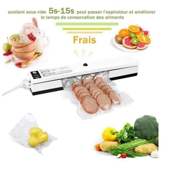 Vacuum Sealer Machine, Automatisk Food Conserv Vacuum Sealer Machine med 10 ST Vacuum Bag