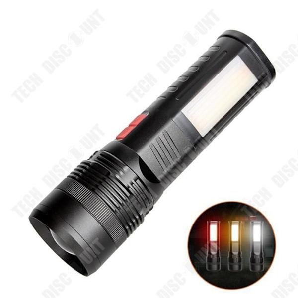 TD® Exit magnetljus COB sidoljus varningsljus arbetsljus starkt utomhusljus sökljus ficklampa