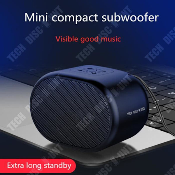 TD® Mini Langaton Bluetooth-kaiutin TF-kortilla / Musta Mini Bluetooth-kaiutin / Suuri Bluetooth-yhteensopvuus svart