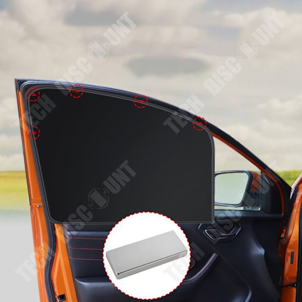 TD® Termisk og uigennemsigtig vinylbelægning magnetisk gardin til bil magnetisk gardin til bil 48x62cm