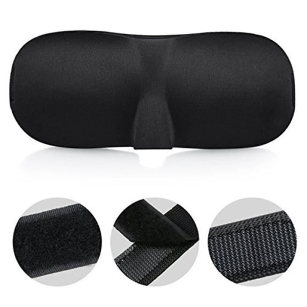 Sömnmask, svart, 3D-sömnmask mjuk skummask för män, kvinnor, barn